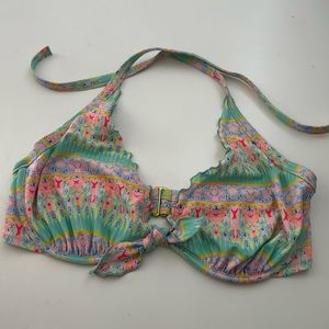 Pushup Underwire Ruffled Victoria’s Secret Bright Pastel Bikini Top 36DD